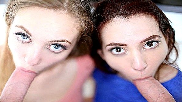 Девицы отсасывают пенисы и смачно трахаются