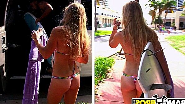 Сняла бикини и поебалась с негром в машине