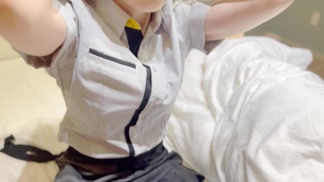 Юная работница японского Макдональдса трахается с боссом