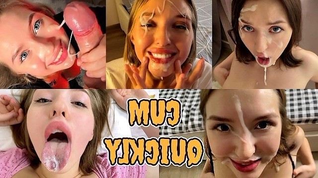 Подборка сочных камшотов спермача на лицо